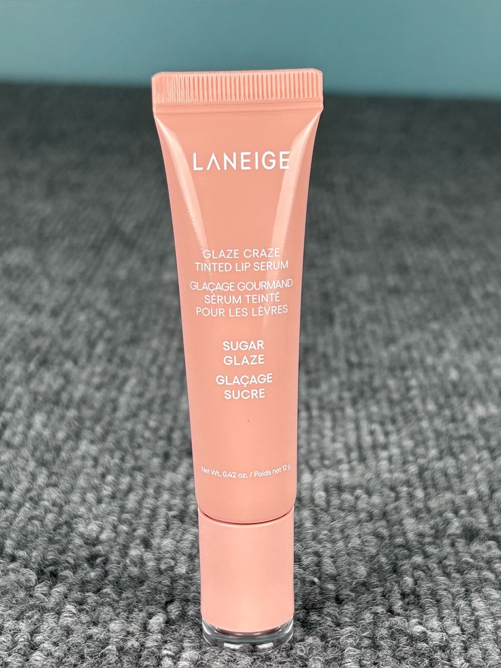 LANEIGE Glaze Craze Tinted Lip Serum in SUGAR GLAZE Hydrating Shine FULL .42oz